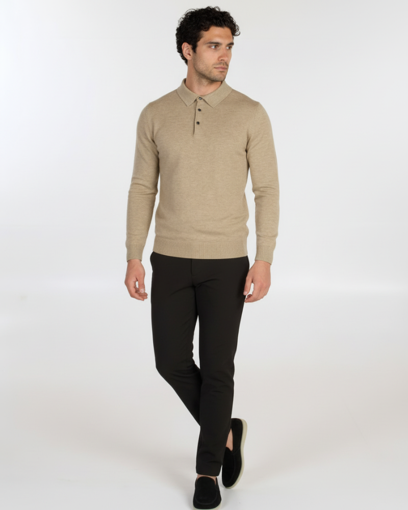 Knit Polo Sweater