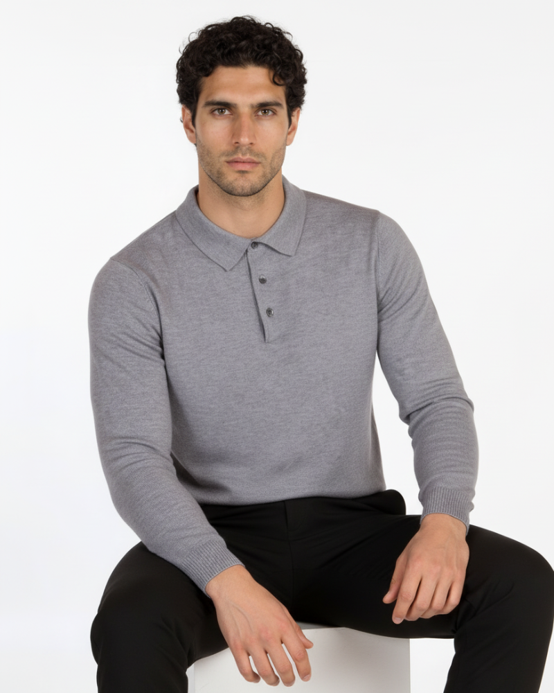 Knit Polo Sweater
