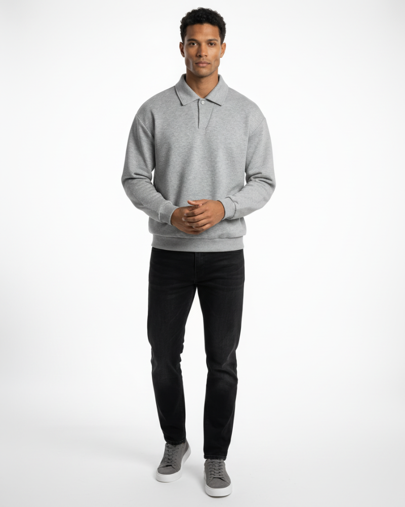 Oversized Polo Sweater