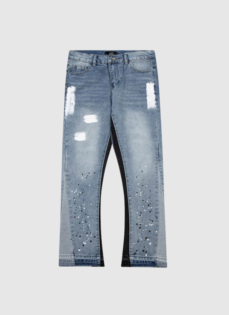Drip Canvas Splatter Jeans