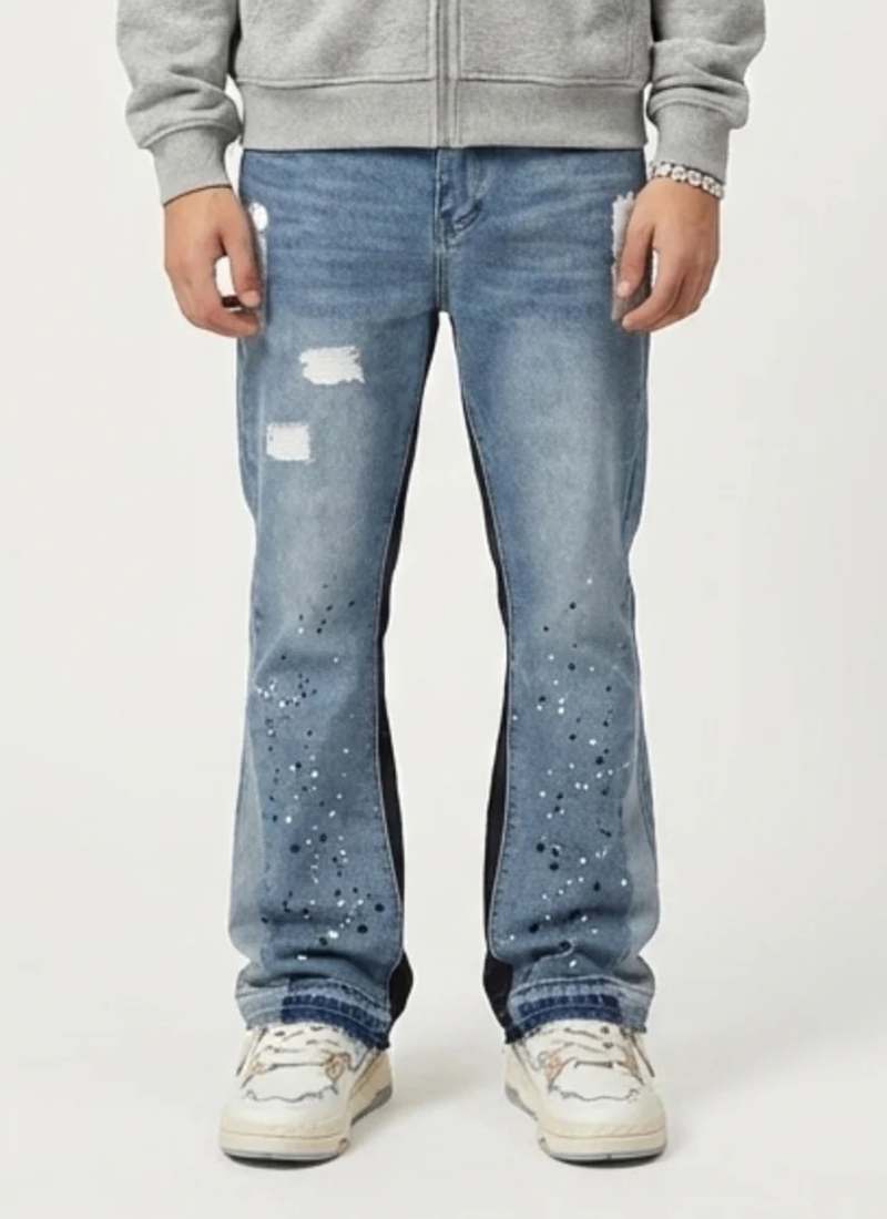 Drip Canvas Splatter Jeans