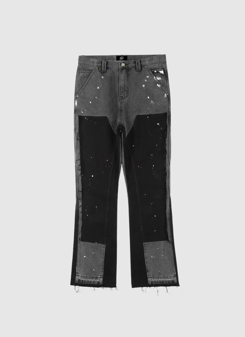 Blockshot Splatter Panel Jeans