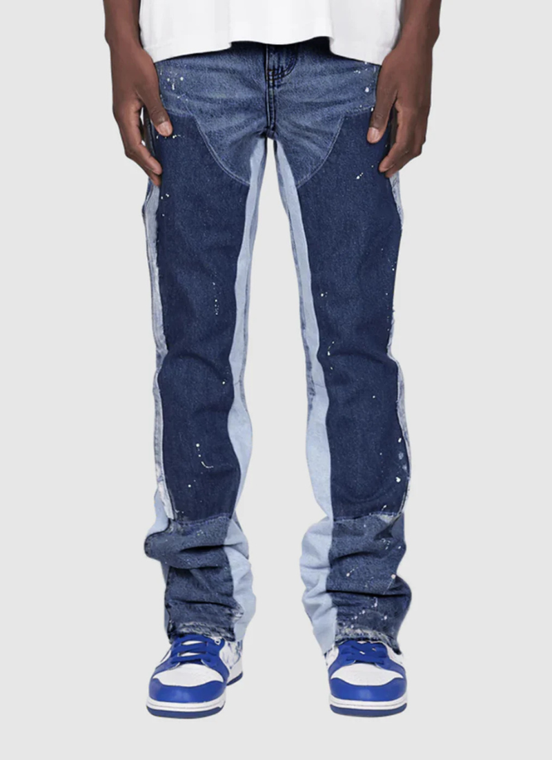 Blockshot Splatter Panel Jeans