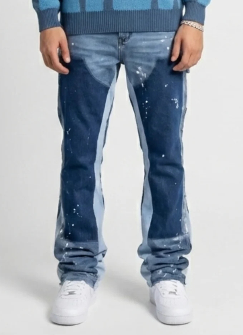 Blockshot Splatter Panel Jeans