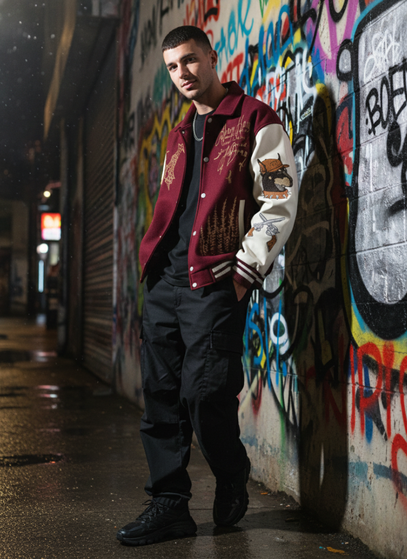 EmberPatch Varsity Jacket