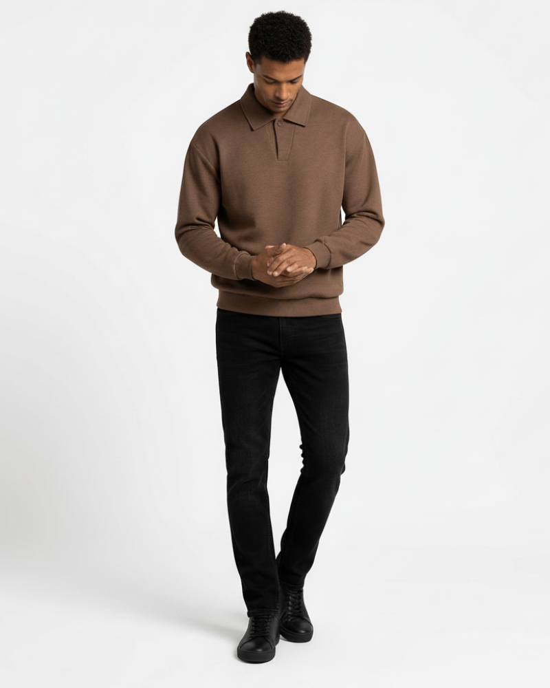 Oversized Polo Sweater