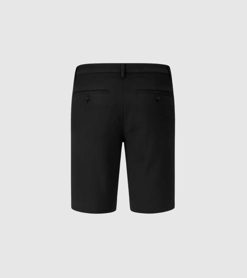 Black shorts on a light gray background