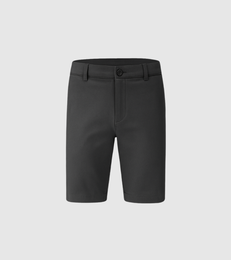 Black shorts on a light gray background