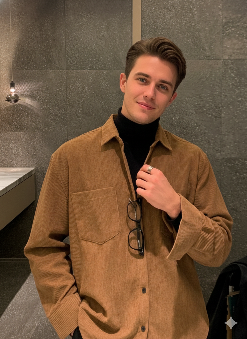 Café Route Wide-Cut Corduroy