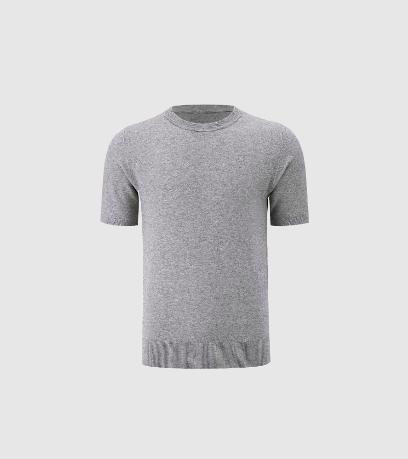 Gray t-shirt on a light gray background