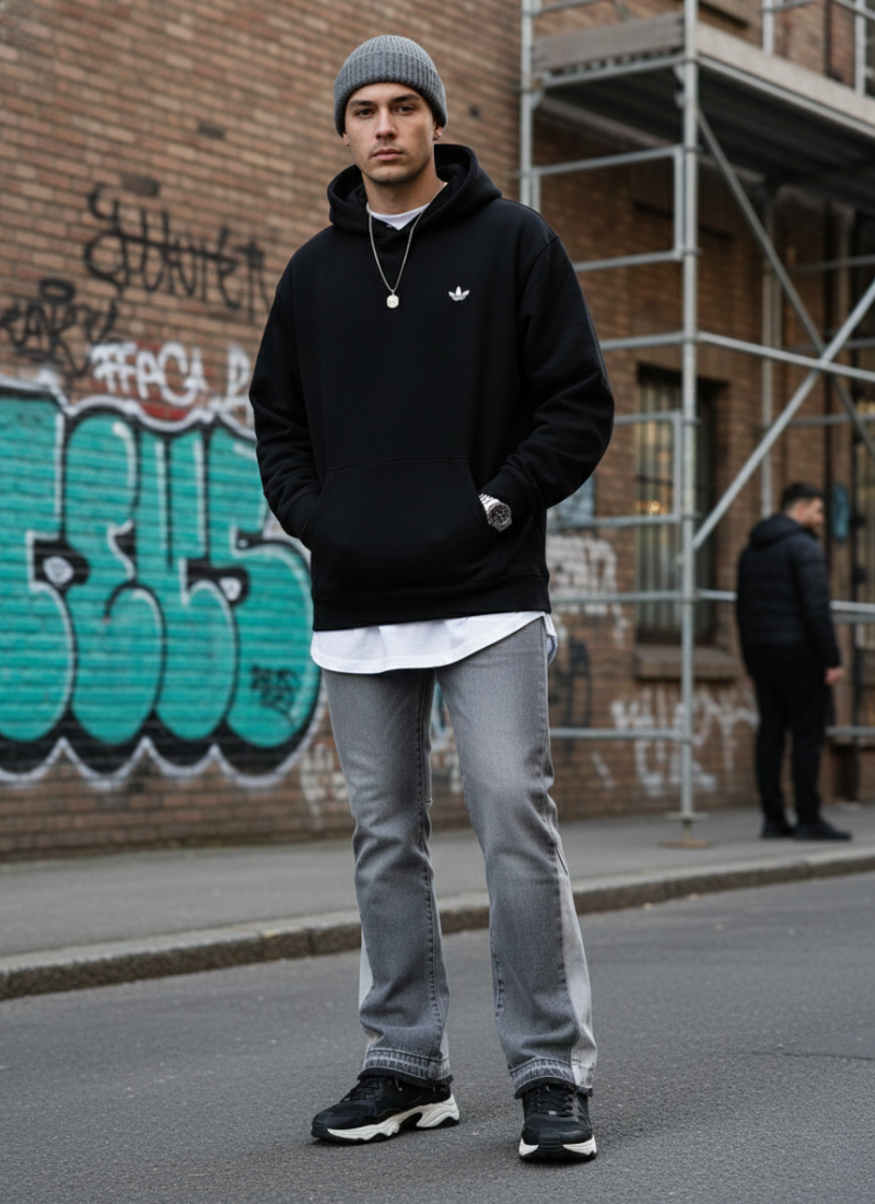 Parallel Fade Panel Jeans