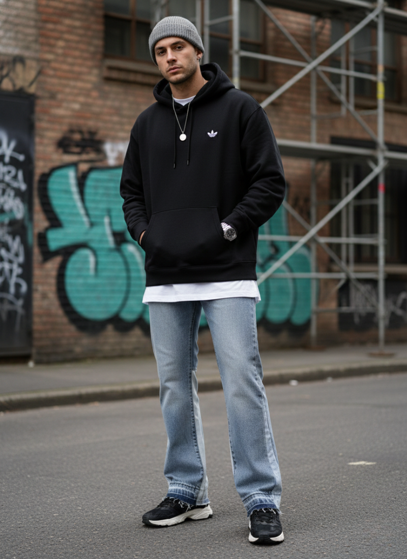 Parallel Fade Panel Jeans