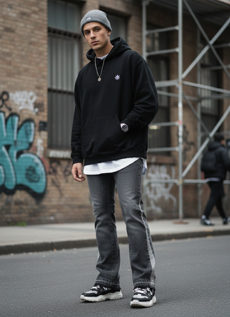 Parallel Fade Panel Jeans