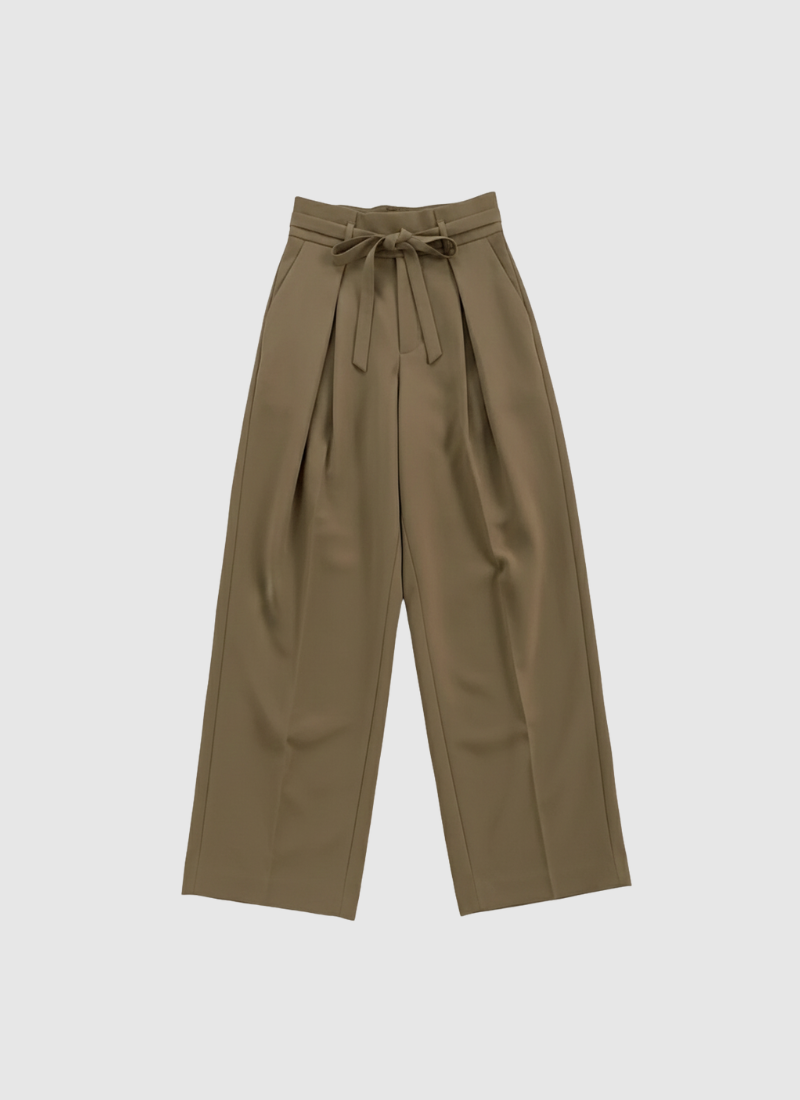 Runway Drape Belted Slacks