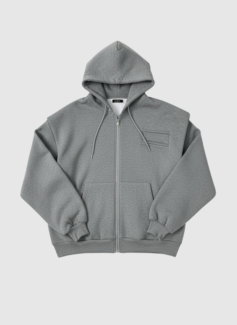 Mono Layer Oversized Zip-Up