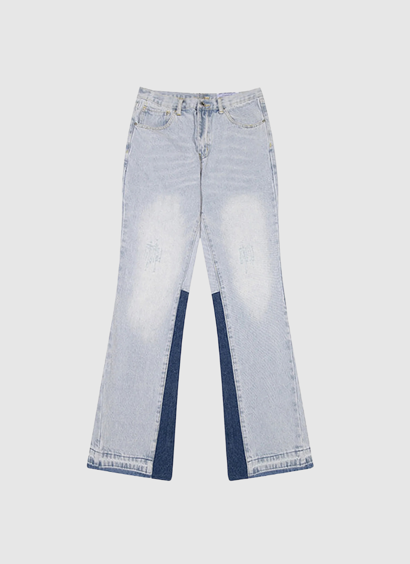 Parallel Fade Panel Jeans
