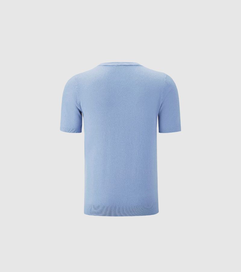 Light blue t-shirt on a light gray background