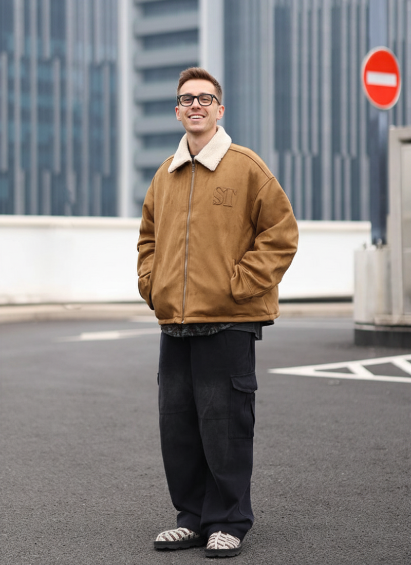 Shearline Cropped Aviator Jacket