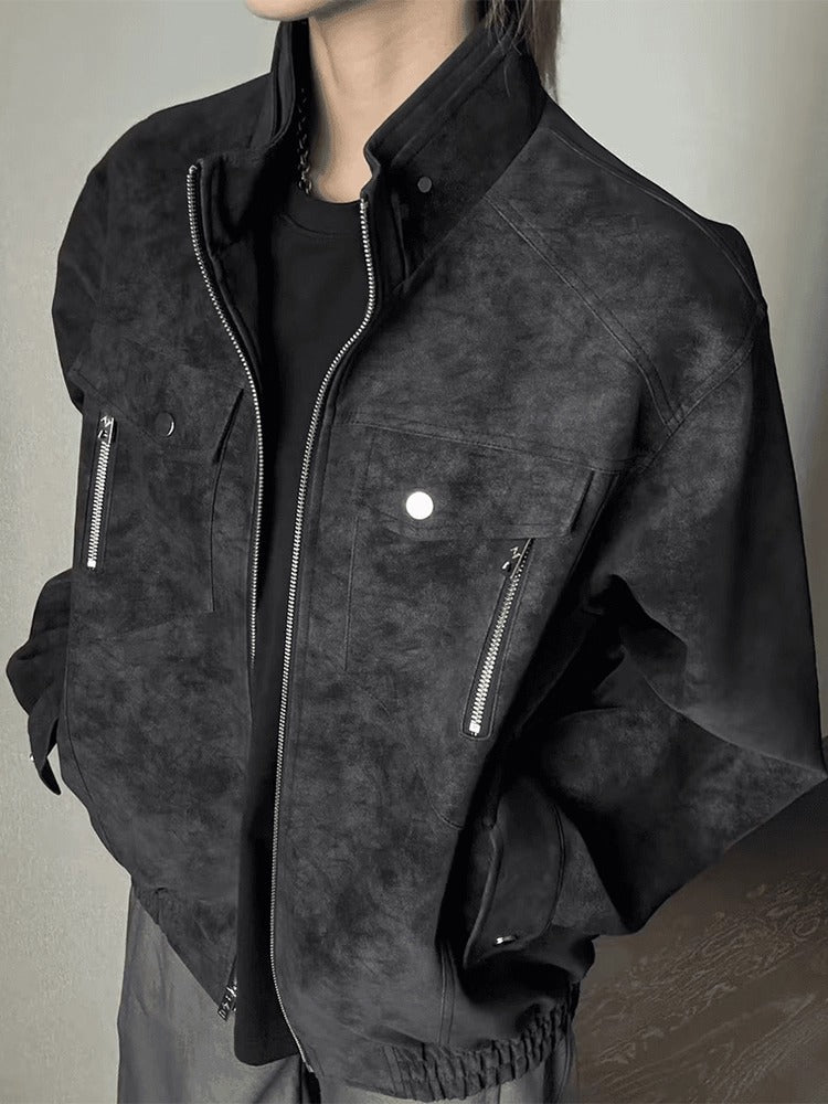 Aero Fade Suede Moto Jacket