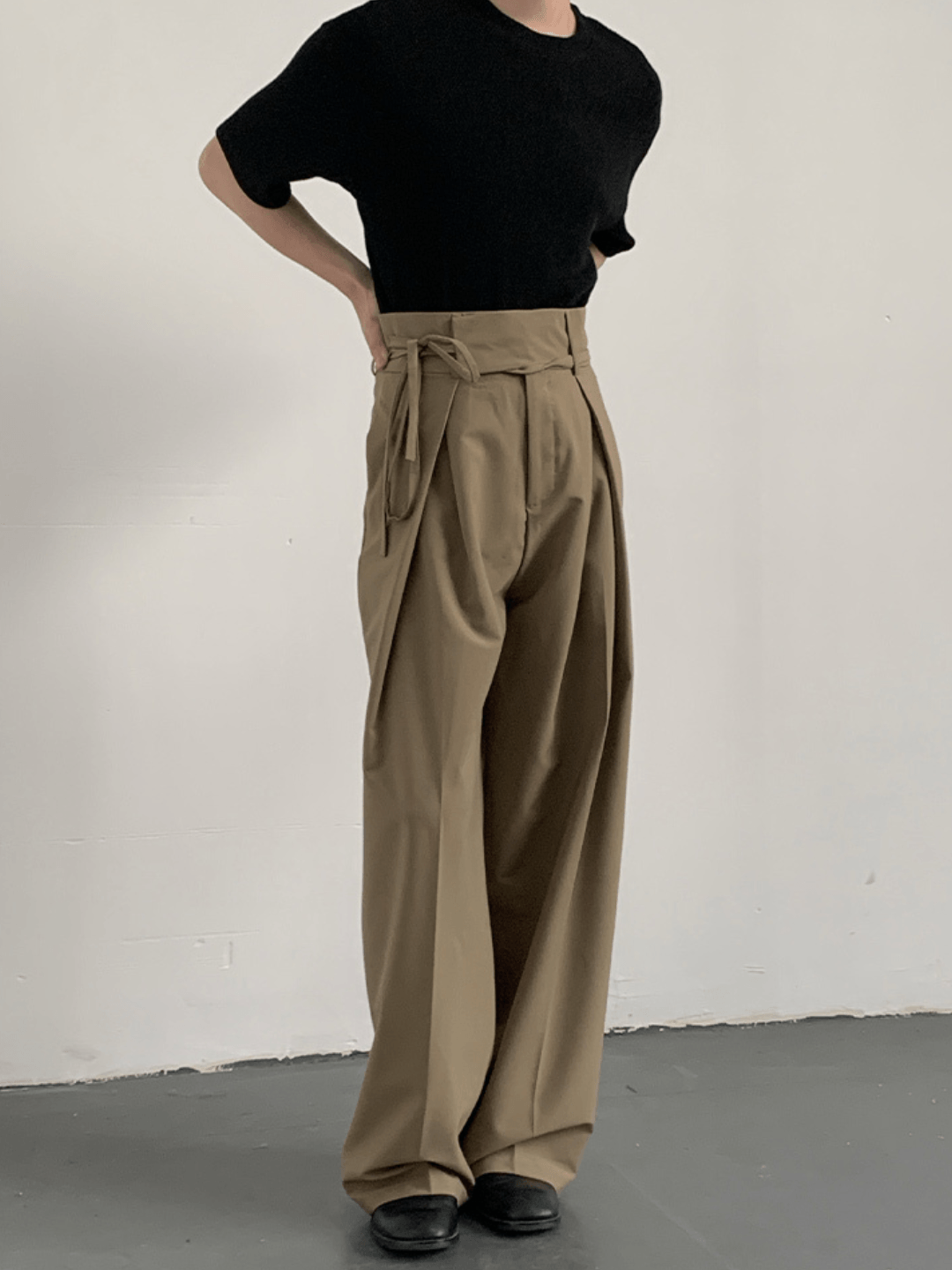 Runway Drape Belted Slacks